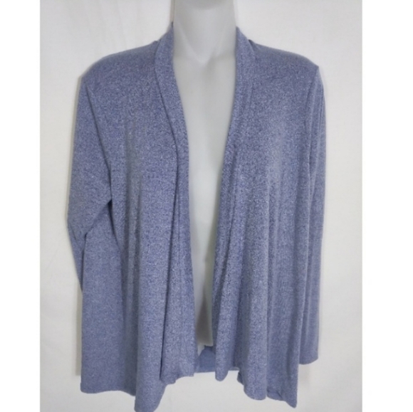 Acemi Sweaters - Acemi Blue Open Front Stretchy Cardigan